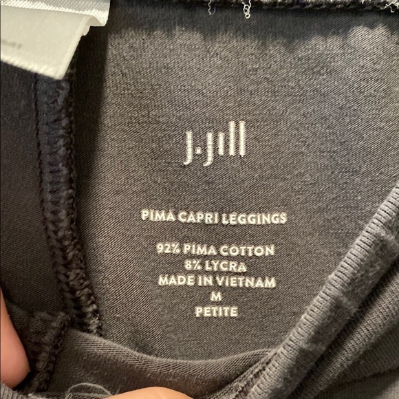 J. Jill Gray Leggings Medium Petite Pima Cotton Full Length - Picture 4 of 6